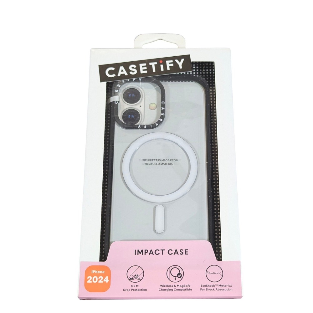 X5-N‎ CASETiFY Impact Case w/ Magsafe for iPhone 16 - Clear/Black NEW SEALED